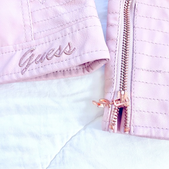 Guess Los Angeles - Pink Faux Leather Jacket - Picture 2 of 10